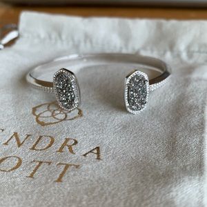 Kendra Scott Cuff Bracelet - Silver and Platinum Drusy